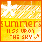 identical orange-yellow animated icons with white star and diagonal stripe patterns, displaying text 'SUMMERS KISS UPON THE SKI' in red-orange letters
