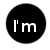 Six black circular icons with white text arranged in two , displaying sequential changes to the phrase "I'm Cool? Me"