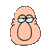 Animated cartoon character with light skin, large nose, and blue-tinted glasses in various poses including front-facing, side views, and rear view.