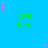Blue background with green text reading "i love ben" and pink/purple star-shaped pixel art elements scattered across the image.