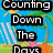 Pixelated beach scene with palm trees, suns, starfish, and striped chairs; text reads "Counting Down The Days Till. Summer '08".