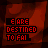 Red pixelated text on a dark red background with subtle circular patterns, showing variations in letter clarity