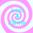 Four identical pink and white spiral-patterned icons with blue text reading "Lexi & Jaime" arranged in a