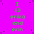 A static image with a bright pink background, green text reading "erika and erin," and small black dots scattered across the surface.