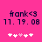 Pixelated text and symbols on a bright pink background with two identical side-by-side layouts.