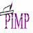 Purple 'PIMP' text with a stylized crown graphic above it, next to pink pixelated text reading 'Parker Is My Pimp'.