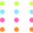 pixelated circular icons in green, blue, pink, and orange arranged in with a dark text logo reading 'All' followed by a heart symbol on the right