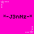 Bright pink background with repeating pixelated star and text elements arranged in a pattern