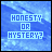 Blue-toned pixelated icon with 'HONESTY OR MYSTERY' text, featuring animated white highlights on letters