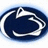 Blue and white oval logo with stylized horse head, text 'We are' above and 'Penn State' below on white background.