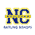 Pixelated blue and yellow text 'NC' with a horizontal yellow bar across the middle, below which is a blue pixelated line of text.