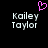 Pixelated text 'Kailey Taylor' appears twice on black background with a pink heart symbol above the left instance.