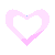 A contact sheet of 8 pixelated heart-shaped icons in various colors and styles arranged on a gray background, showing different animation frames with color variations and depth effects.