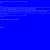 A static image composed of solid blue background with scattered horizontal pixelated bands of lighter blue and white.