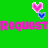 Pixelated green background with two pink heart-shaped balloons and blue hearts floating above the word 'Request' in pink and blue text.