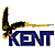Animated contact sheet showing two frames of a buddy icon with an eagle logo and 'KENT' text on the left, and a sword-shaped 'CoolBuddy.com' text on the right against blue and gray backgrounds.