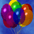 Pixelated image of colorful balloons with text reading 'Almost My BIRTHDAY! <33333' on a blue background.