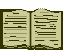 Four pixelated book pages with text lines, two showing open books with pages turning left and right, two showing pages flipping upward from the bottom.