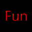four and four displays animated text changing across frames, with each showing distinct color variations of words like Fun, New, Cool, Hot