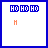 16 with blue borders, each containing 'HO HO HD' text at top and evolving pixelated text below in orange, green, or red