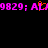 Pixelated text in bright pink and orange on black background with a single animated orange pixel change.