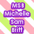 Pixelated text on diagonal striped background with purple and pink lettering.
