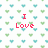 Pixelated text reads "I Love" on left and "Flying Tropes <3" on right over repeating heart-shaped pattern background.