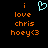 Pixelated orange text on black background with cyan heart symbol above text, showing two identical static frames.