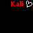 Red text 'Kali' appears on both sides of a white pixelated heart symbol against black background.