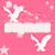 Pink background with white pixelated eagles, stars, and floating dots; one eagle holds a ball on the left side.