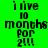 Green background with black pixelated text reading 'i live 10 months for 2!!!' in a of repeated