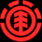 Red circular icon with Chinese character '福' at center, surrounded by concentric rings and eight red segments on black background.