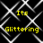 Yellow text reading "Its Glittering" appears in four identical quadrants on a black background with white diamond-shaped lines