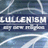 Pixelated image with blue and white color scheme featuring stylized text 'CULLENISH' over a background of abstract lines.
