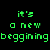 Pixelated text phrases in various colors on a black background, with one gray rectangular area.