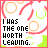 Static pixel art icon with text "I HAS THE ONE WORTH LEAVING." surrounded by pink, orange, and green circular patterns on white background.
