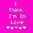 Pixelated text on bright pink background with white and light purple heart symbols below.