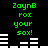 Green pixelated text 'ZaynB rox your sox!' appears above white horizontal bars on a black background, with the bars shifting position between frames.