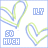 Animated sequence of heart-shaped outlines with text elements, showing subtle color shifts in the hearts and text across frames.