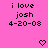 Pixelated text and heart symbols on a pink background with gray corner overlay, showing animation changes in heart fill states.