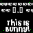 Pixelated text repeats across a black background with scattered green dots, forming a of identical phrases