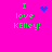 Bright pink background with green text "I love KELLEY!" and four distinct blue pixelated symbols in different positions.