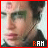 A person with dark hair and green eyeshadow appears in three with red borders, each showing a different mouth position and text color in the bottom-right corner