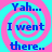 Four identical display blue text on a pink and cyan spiral background with no visible animation changes