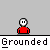 Pixelated character with white head and red torso appears in multiple , some with speech bubbles containing text like 'Well', 'This', 'Sux'