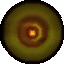 Animated sequence showing a circular yellow and brown gradient icon transforming into a yellow 'R' with red outline, then back to the circular form.