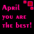 Pixelated pink text and red square animation on black background in contact sheet format with two identical frames side-by-side.