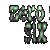 Four pixelated variations of a green 'ZAP' text with a stylized '6' below, displayed against red and gray backgrounds with distinct color and layout changes.