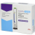 Static image of a pharmaceutical product box with purple, blue, and gray elements, including a test tube graphic and text blocks.