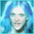 A 48x48 pixel animated contact sheet showing two sequential frames of a person with long blue hair against a gradient background, displaying subtle facial expression changes between frames.